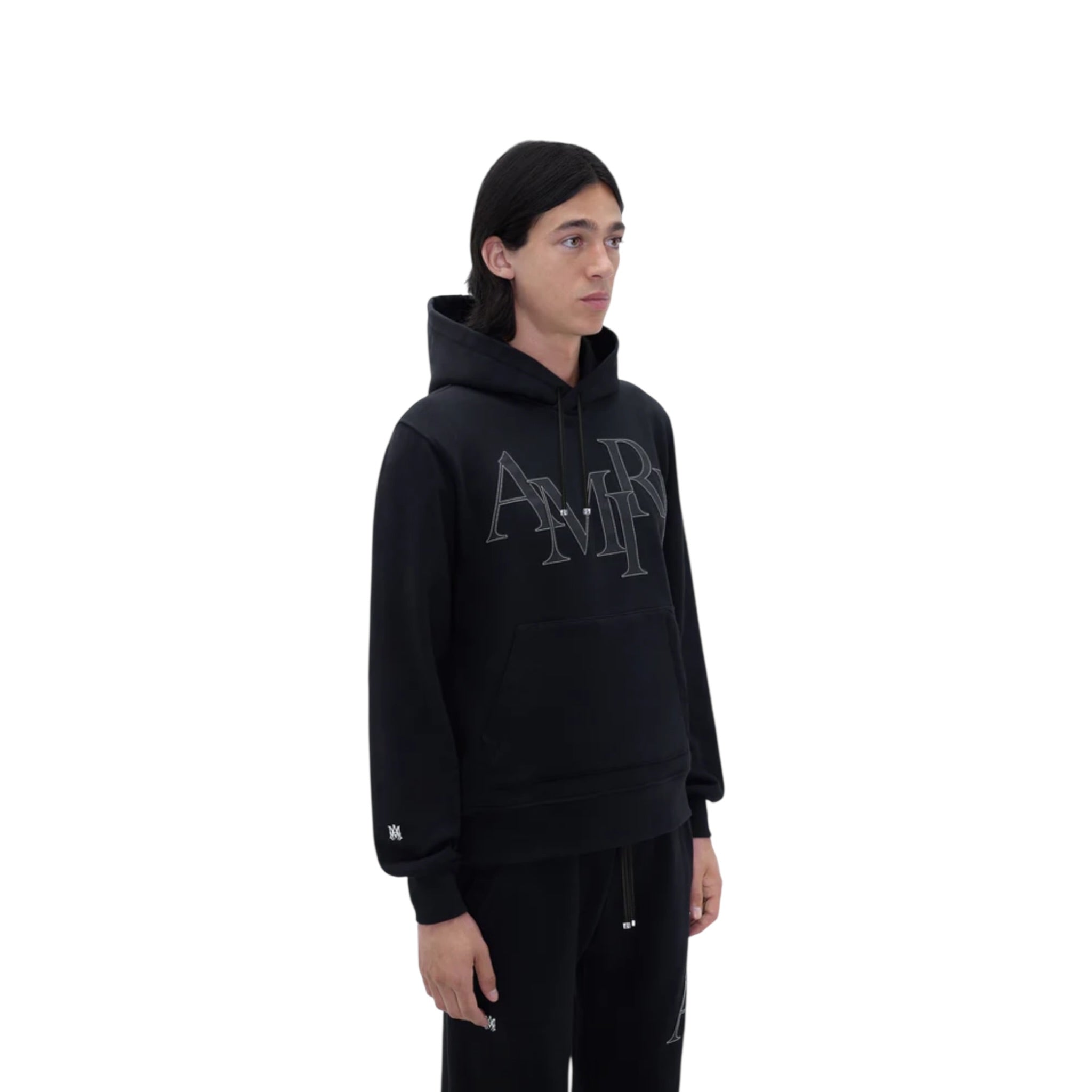 AMIRI STAGGERED LOGO HOODIE
