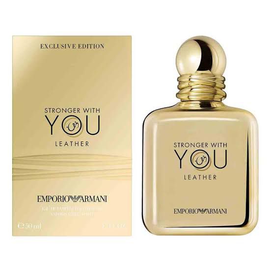 Armani stronger with you leather pour homme for men