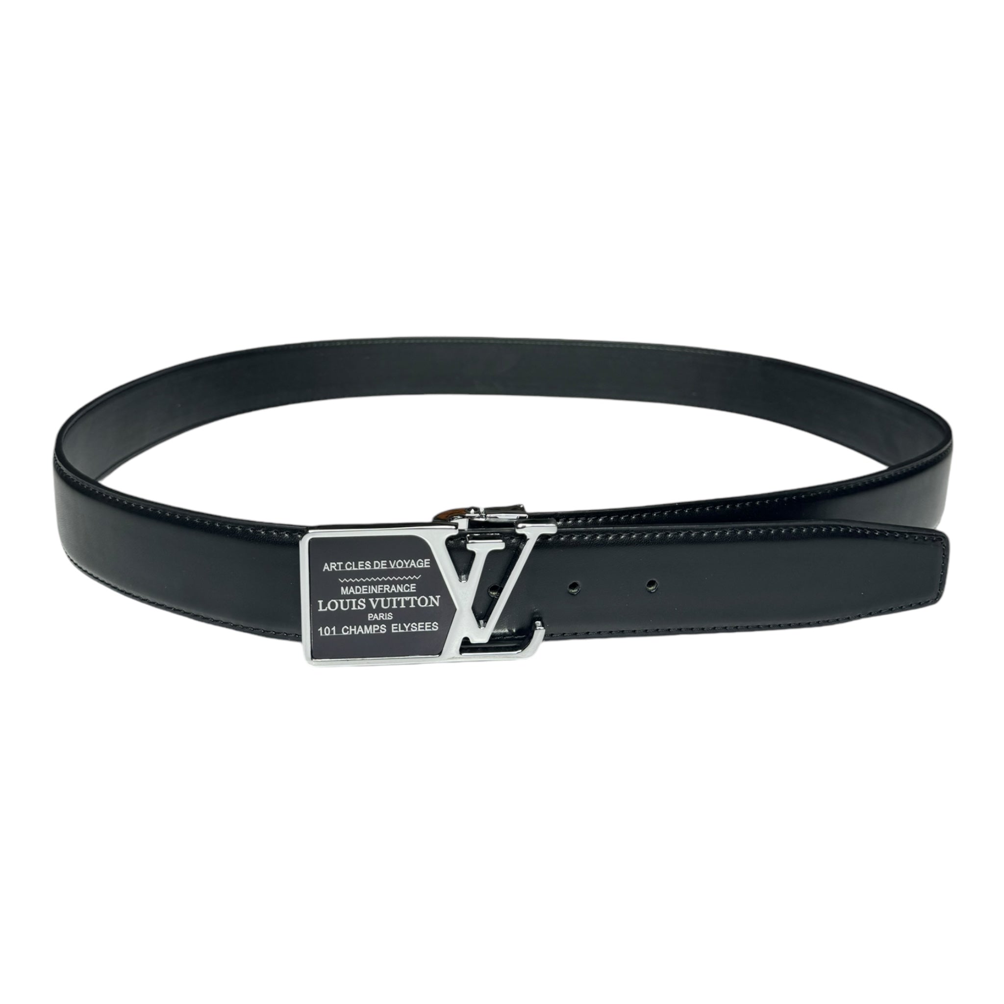 louis vuitton belt black and white