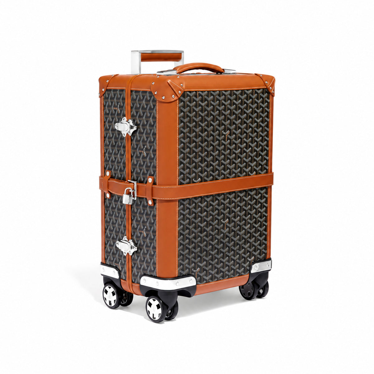 Goyard Bourget PM Trolley Case – Black & Tan, product view 1 on white