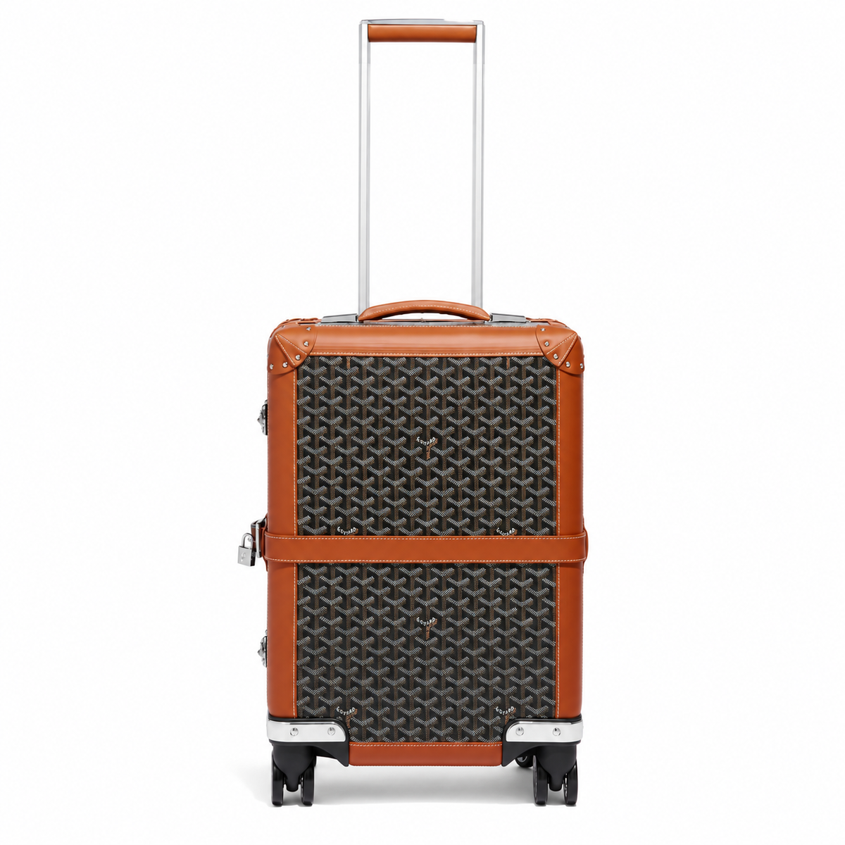 Goyard Bourget PM Trolley Case – Black & Tan, product view 2 on white