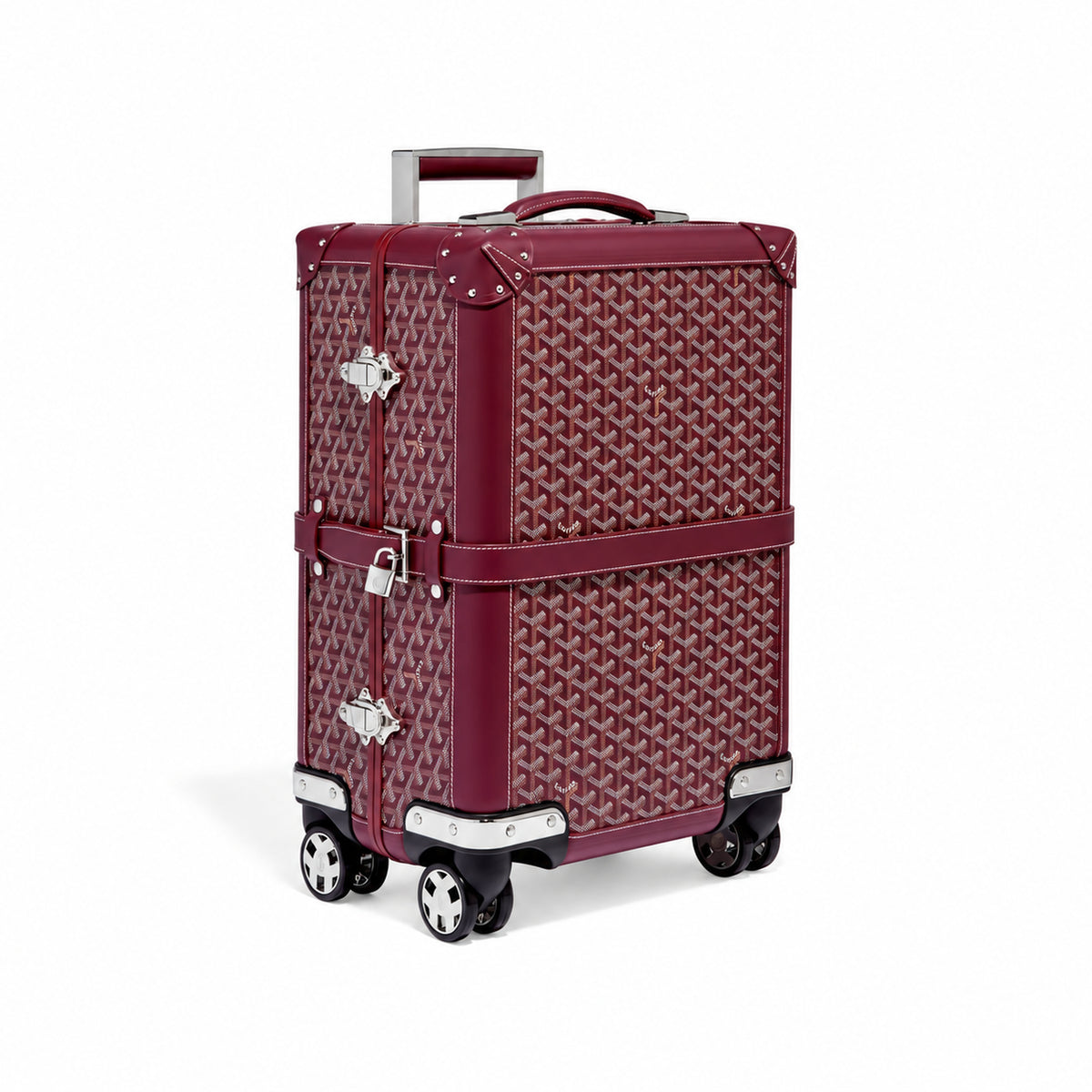Goyard Bourget PM Trolley Case – Burgundy, product view 1 on white