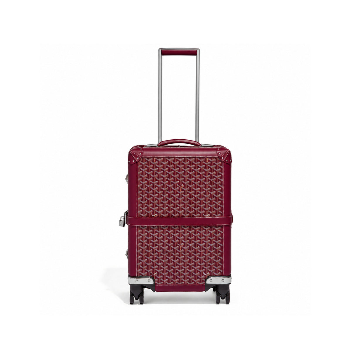 Goyard Bourget PM Trolley Case – Burgundy, product view 2 on white