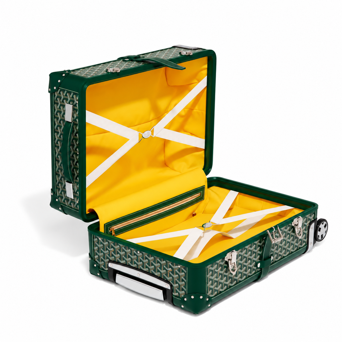 Goyard Bourget PM Trolley Case – Green, product view 3 on white