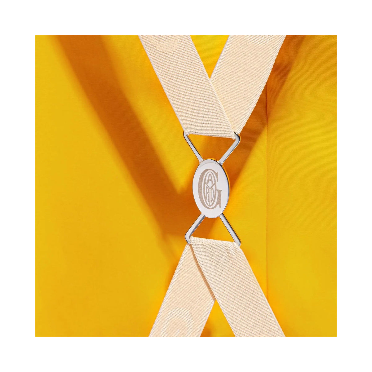 Goyard Bourget PM yellow interior with crossed support straps