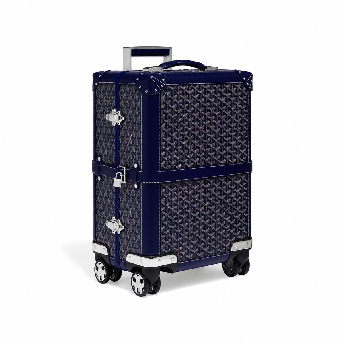 Goyard Bourget PM Trolley Case – Navy Blue, product view 1 on white