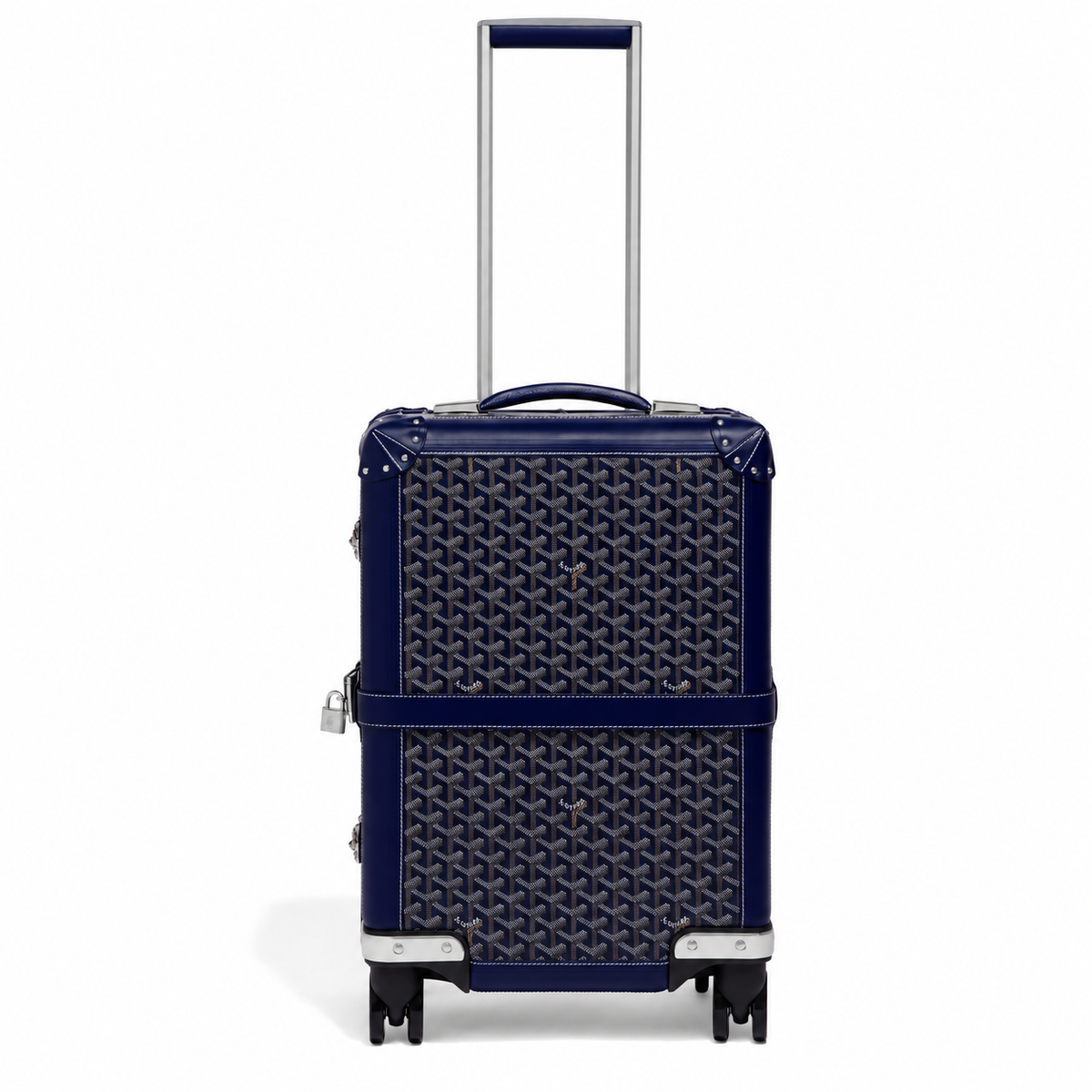 Goyard Bourget PM Trolley Case – Navy Blue, product view 2 on white