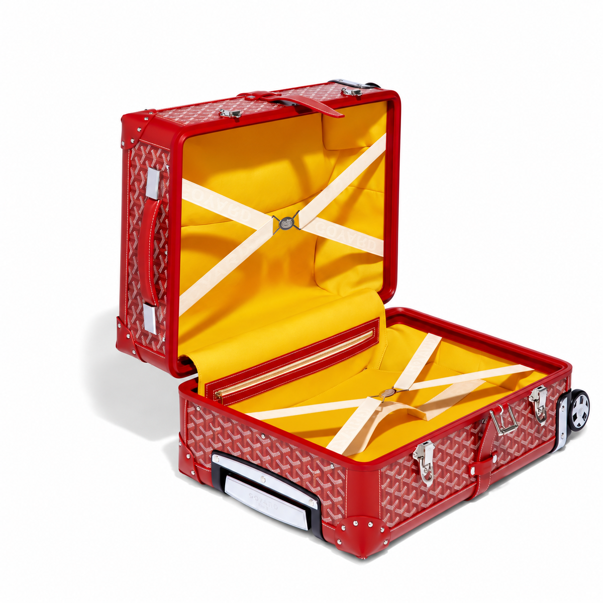 Goyard Bourget PM Trolley Case – Red, product view 3 on white