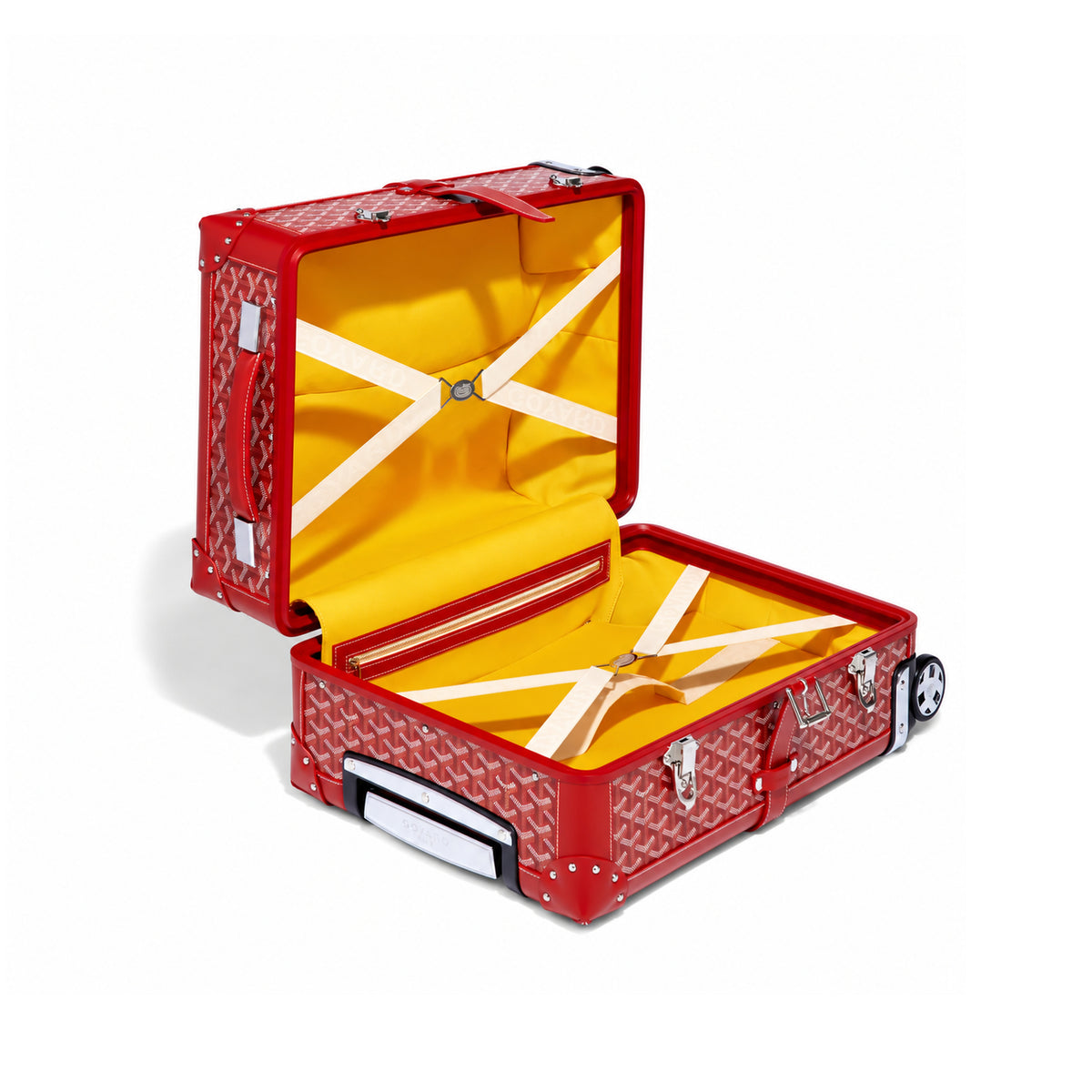 Goyard Bourget PM Trolley Case – Red, product view 3 on white