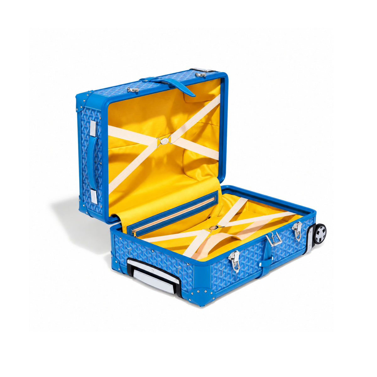 Goyard Bourget PM Trolley Case – Sky Blue, product view 3 on white