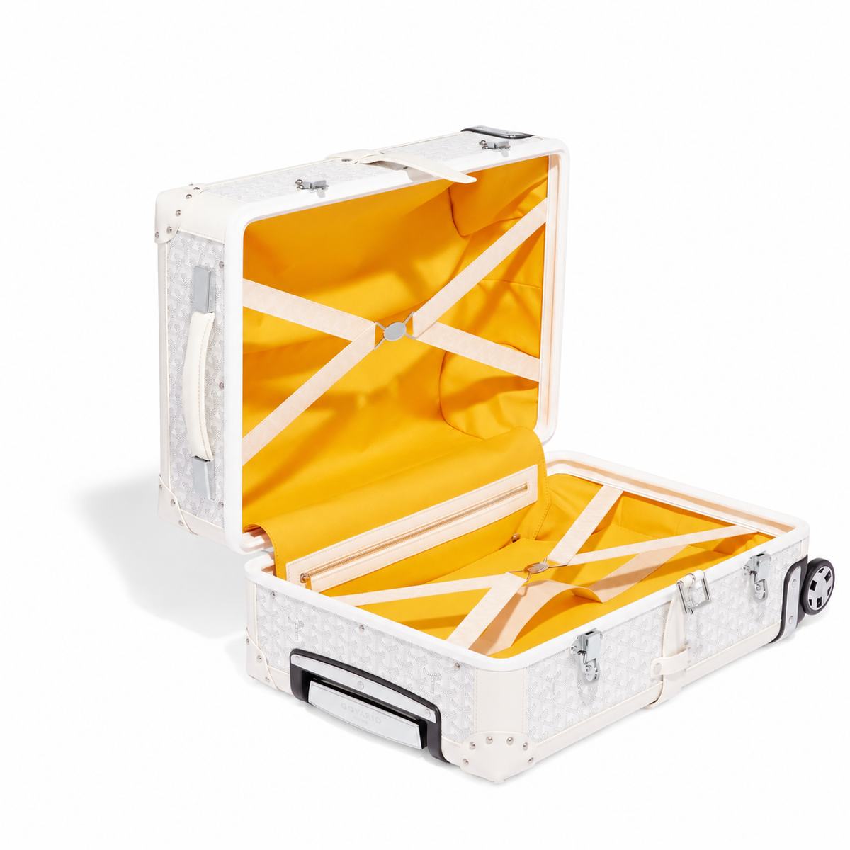 Goyard Bourget PM Trolley Case – White, product view 3 on white