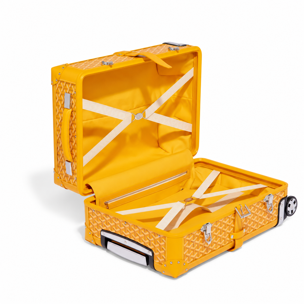 Goyard Bourget PM Trolley Case – Yellow, product view 3 on white