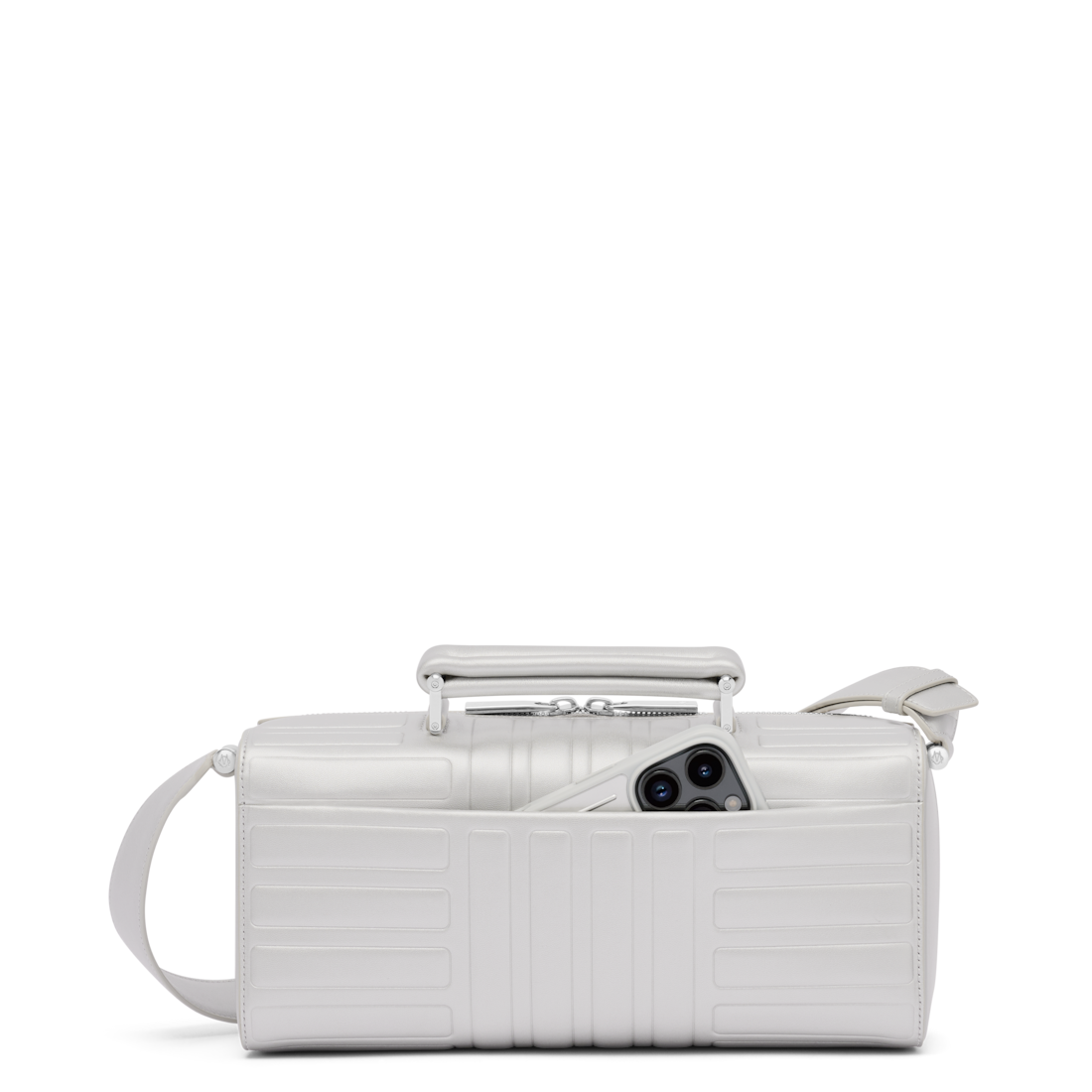 RIMOWA Groove Leather Cross-Body Bag Large — Silver — view 2