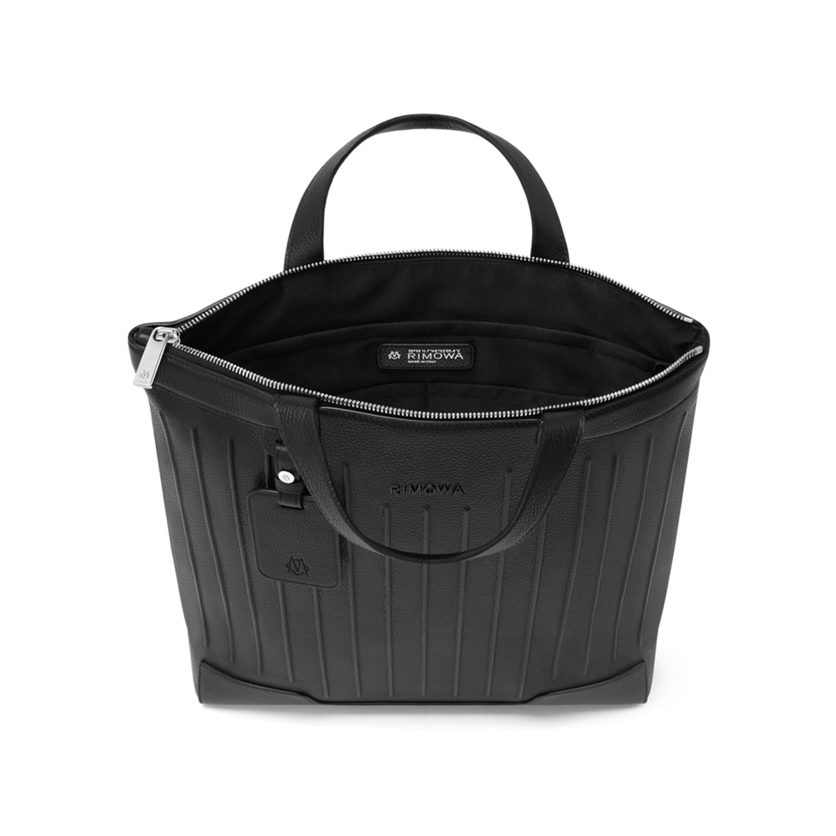 RIMOWA Never Still Leather Zipped Tote — Black — view 3