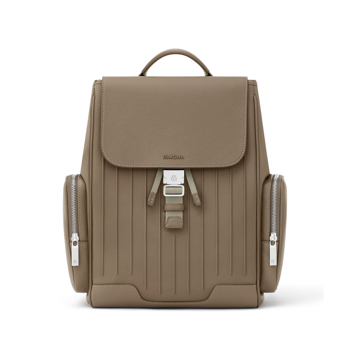 RIMOWA Never Still Leather Flap Backpack Small — Mocha brown — view 1