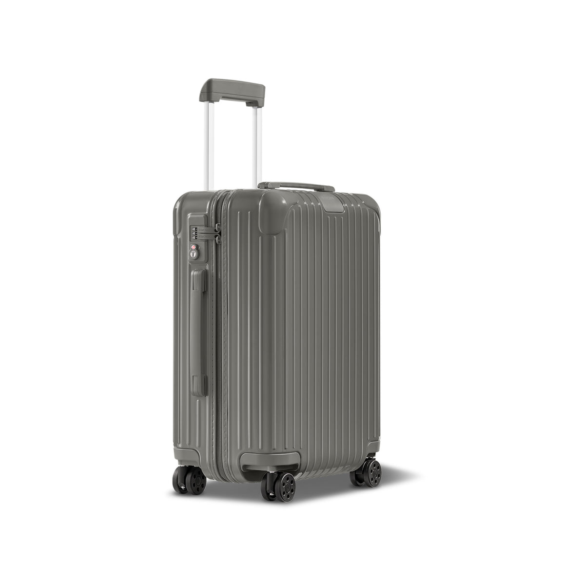 RIMOWA Essential Cabin – Gloss Slate Grey – view 2 on white background