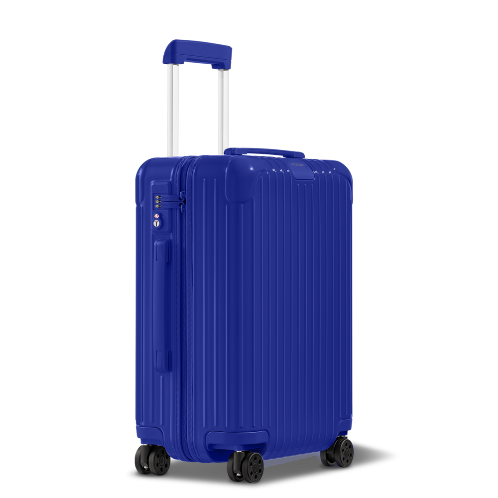 RIMOWA Essential Cabin – Gloss Ultramarine Blue – view 2 on white background