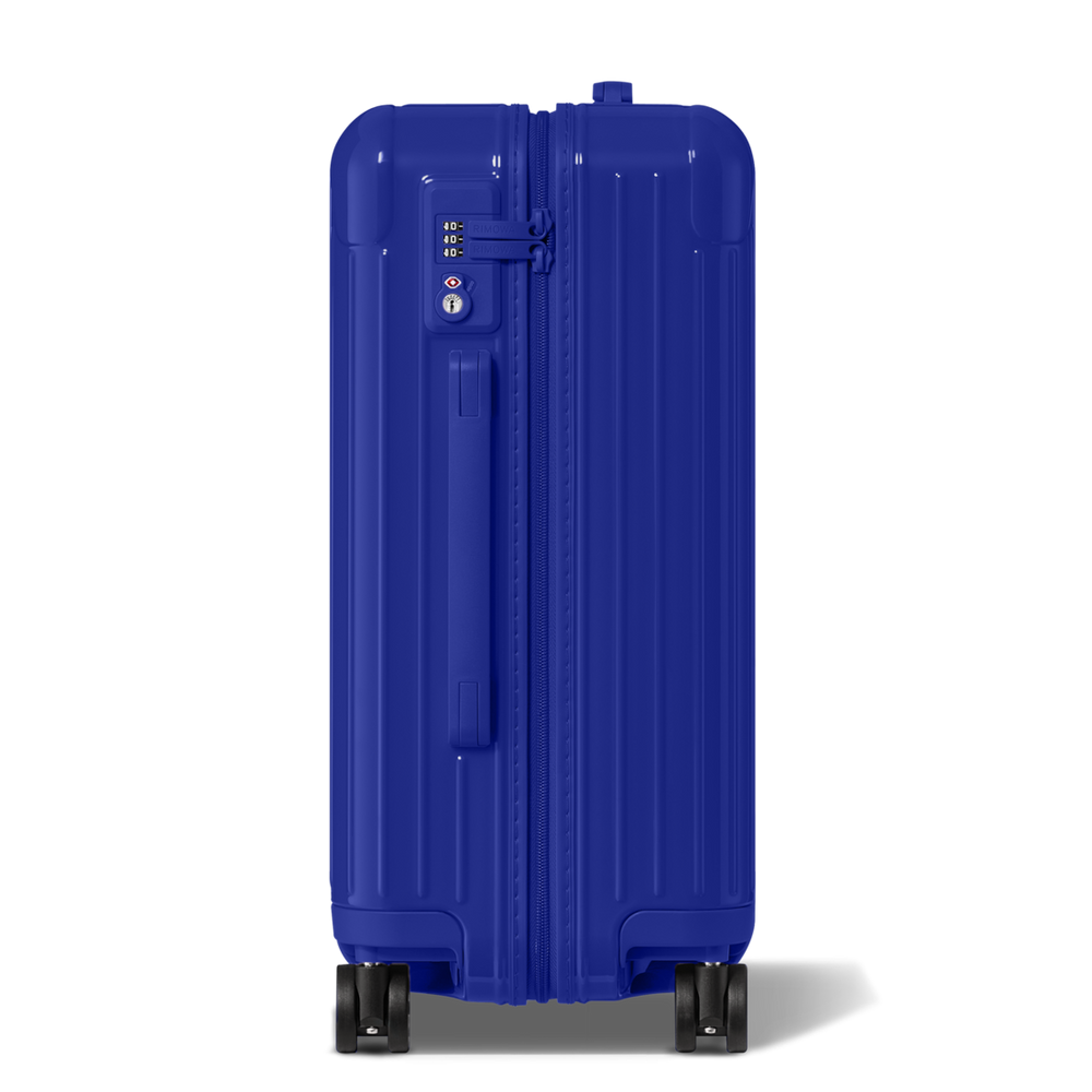RIMOWA Essential Cabin – Gloss Ultramarine Blue – view 3 on white background