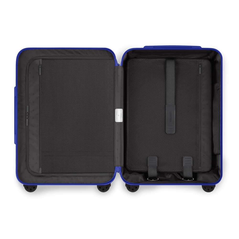 RIMOWA Essential Cabin – Gloss Ultramarine Blue – view 5 on white background