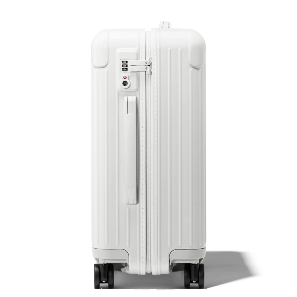 RIMOWA Essential Cabin – Gloss White – view 3 on white background