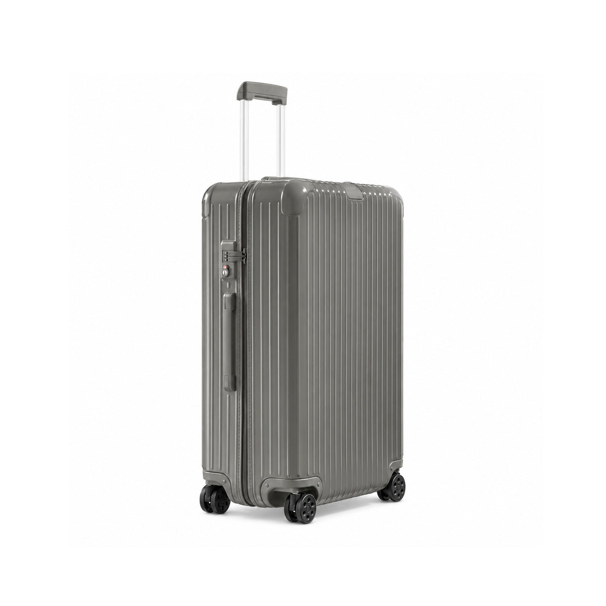 RIMOWA Essential Check-In L Gloss Slate Grey – angled view