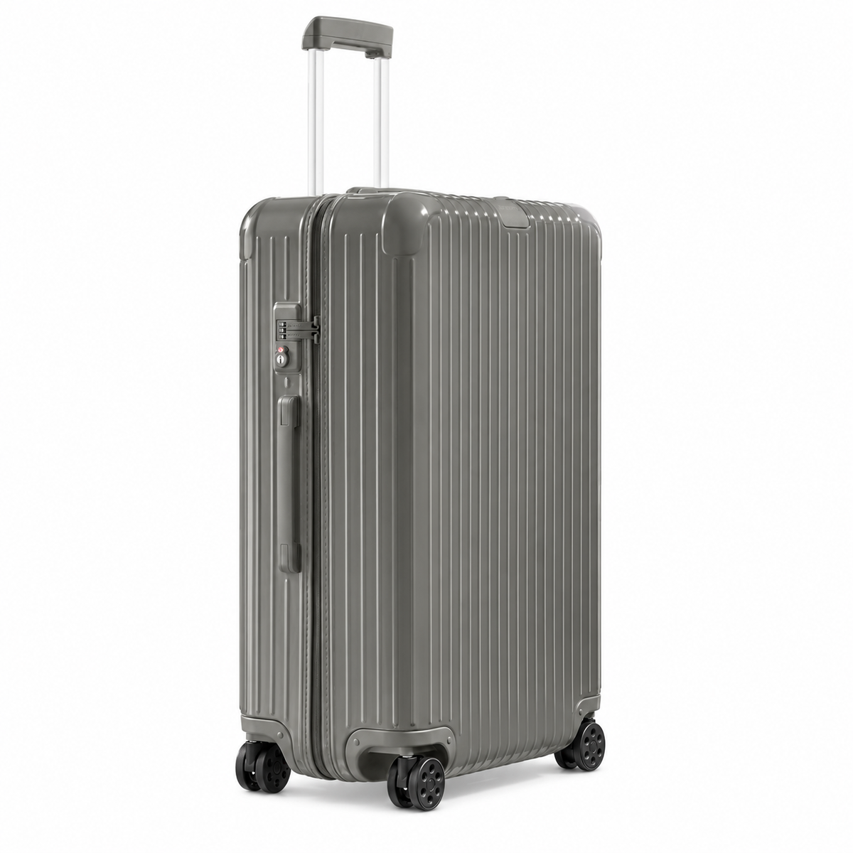 RIMOWA Essential Check-In L Gloss Slate Grey – angled view