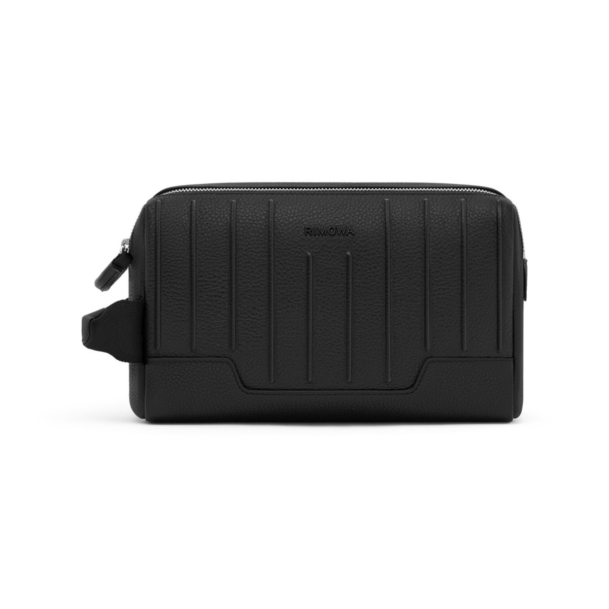 RIMOWA Never Still Leather Toiletry Bag Black — front view