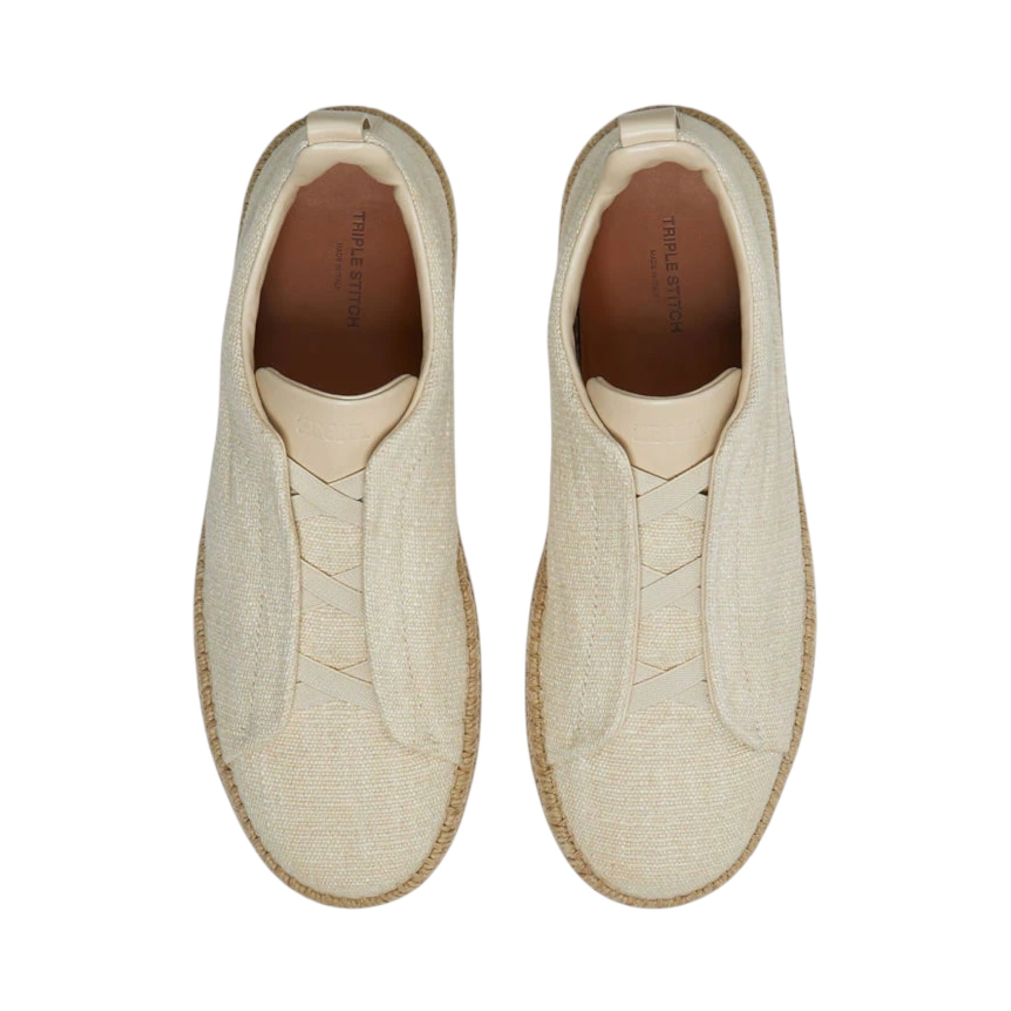 Off White Linen And Leather Triple zegna