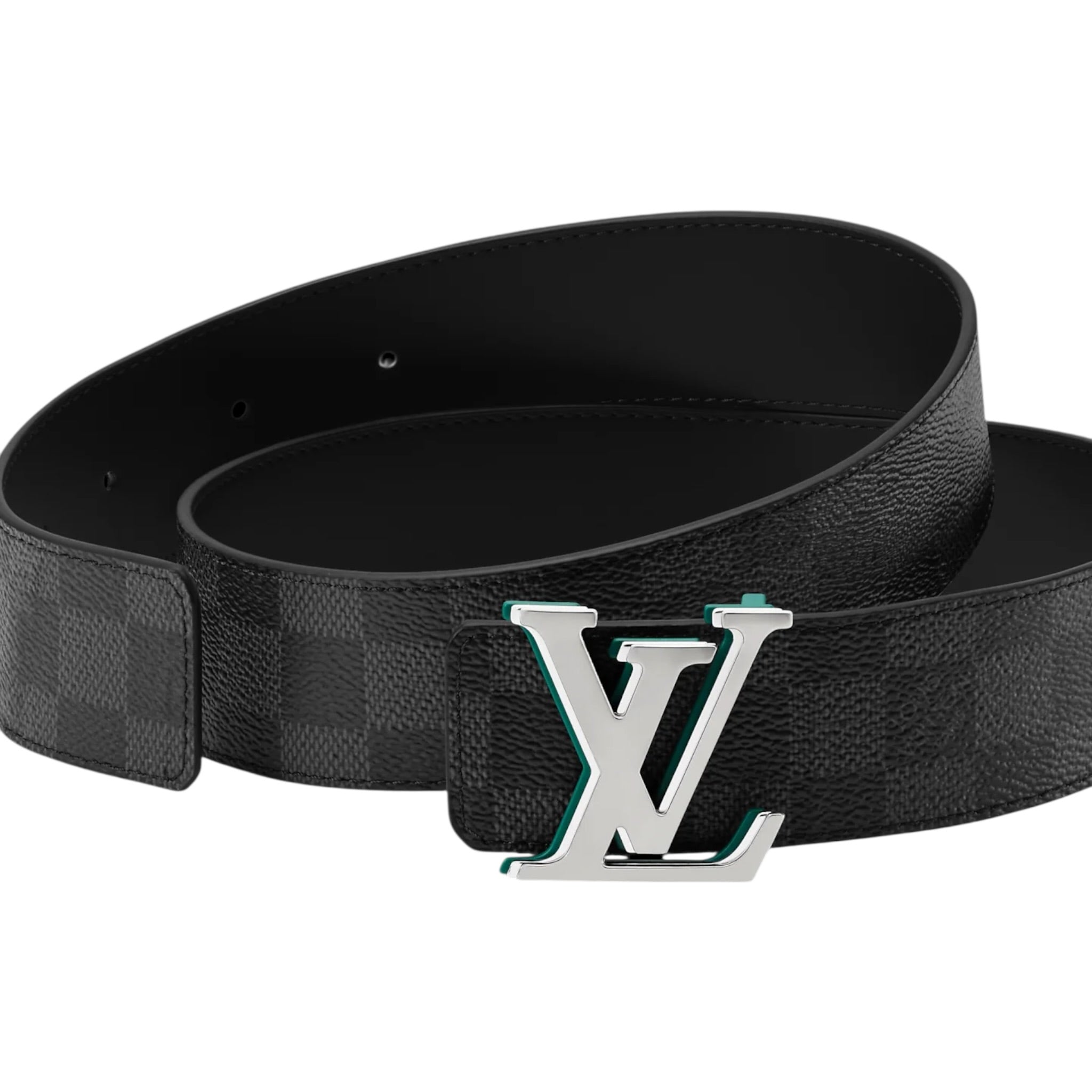 LV Optic Damier Graphite 40mm Reversible Belt