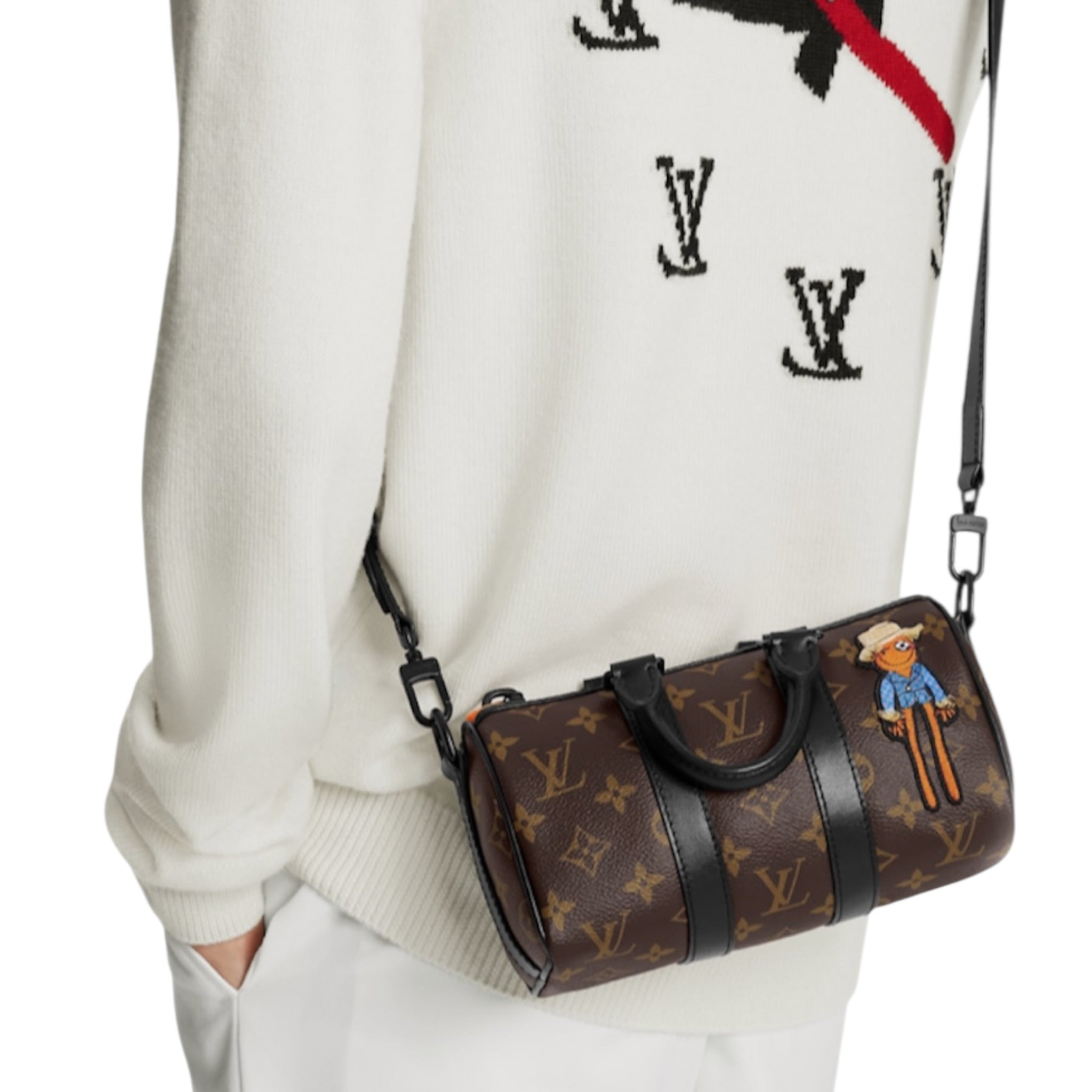 NIB Authentic Louis Vuitton Monogram Keepall XS Virgil Abloh Zoom with Friends