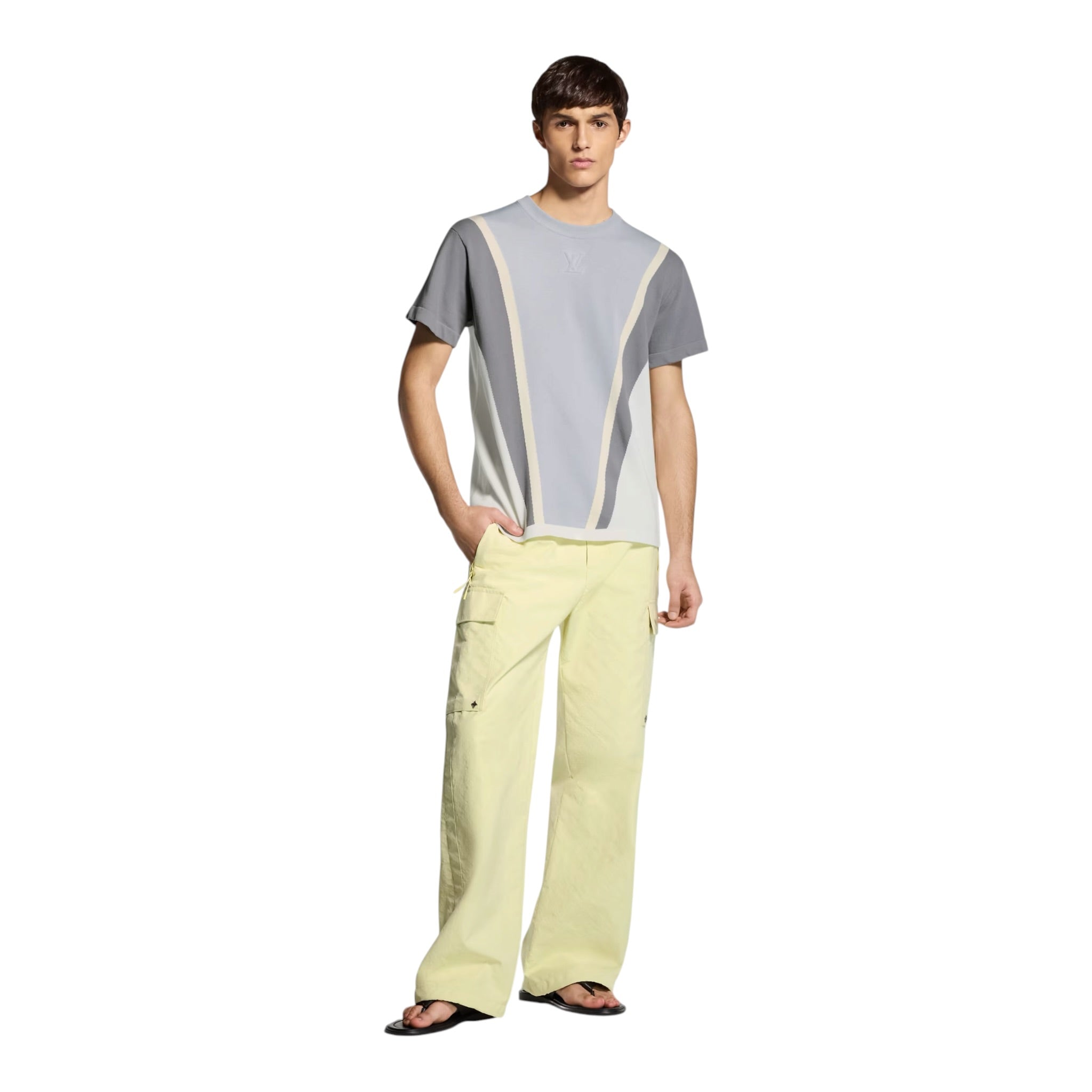 Graphic Cotton Jacquard Short-Sleeved Crewneck