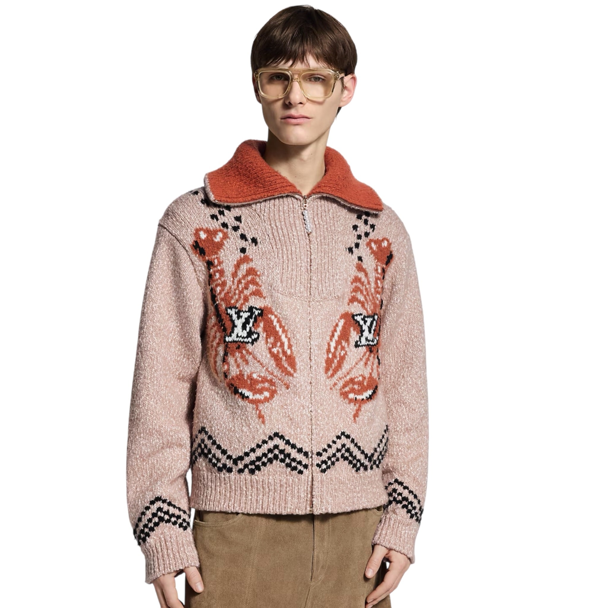 Zippered Knitted Blouson