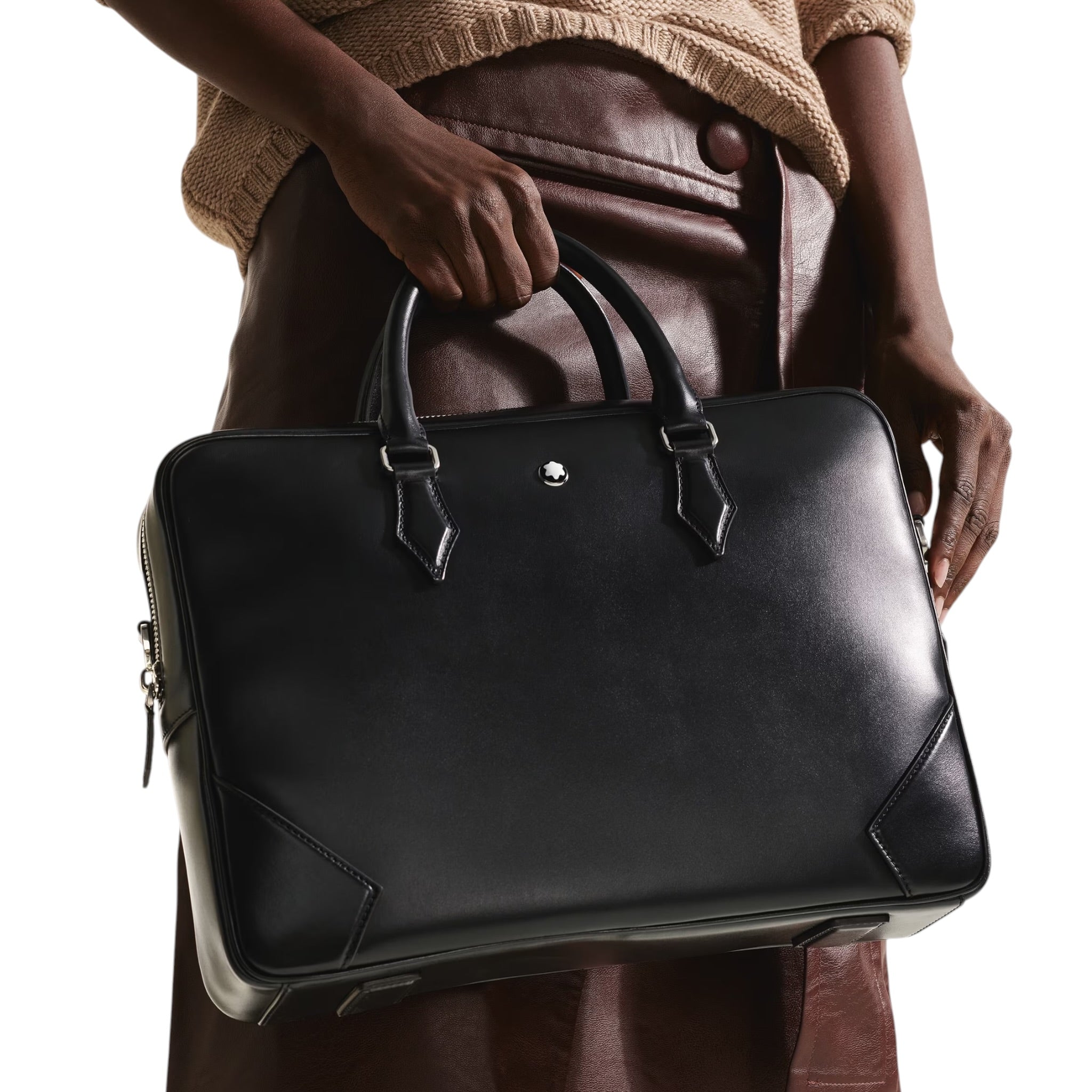 Medium Briefcase In Meisters tuck Leather montblanc