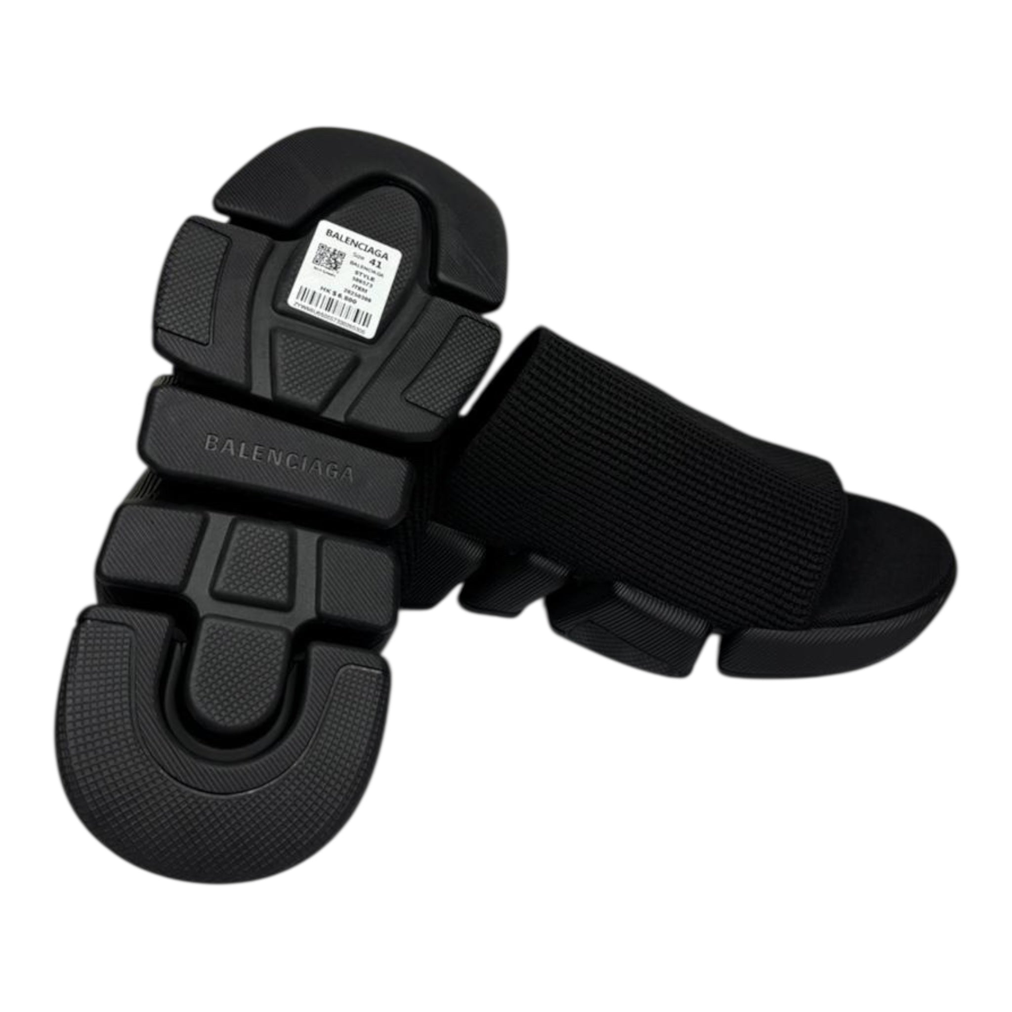Balenciaga Black Speed Slides - Main Image