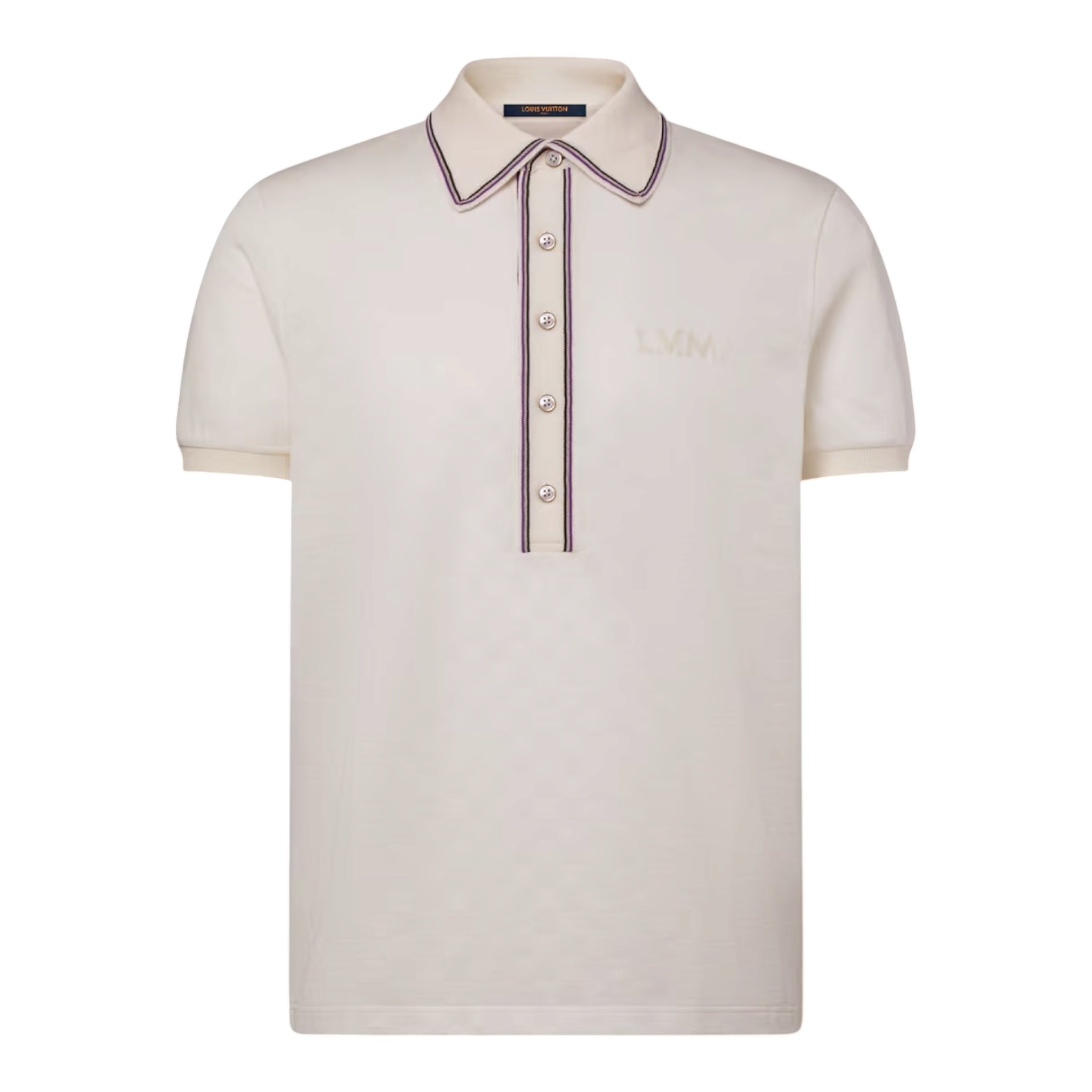 Damier Jacquard Short-Sleeved Polo Shirt