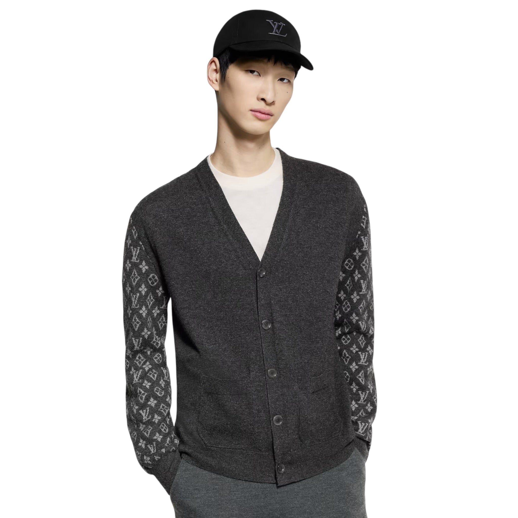 Monogram Mix Cashmere Cardigan