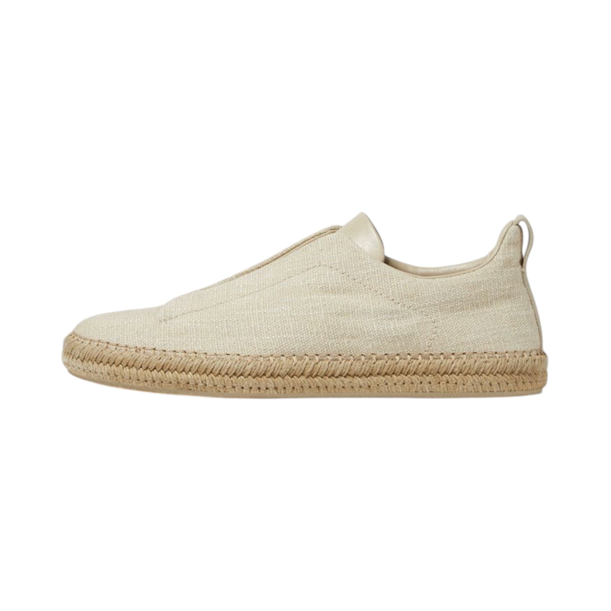Off White Linen And Leather Triple zegna