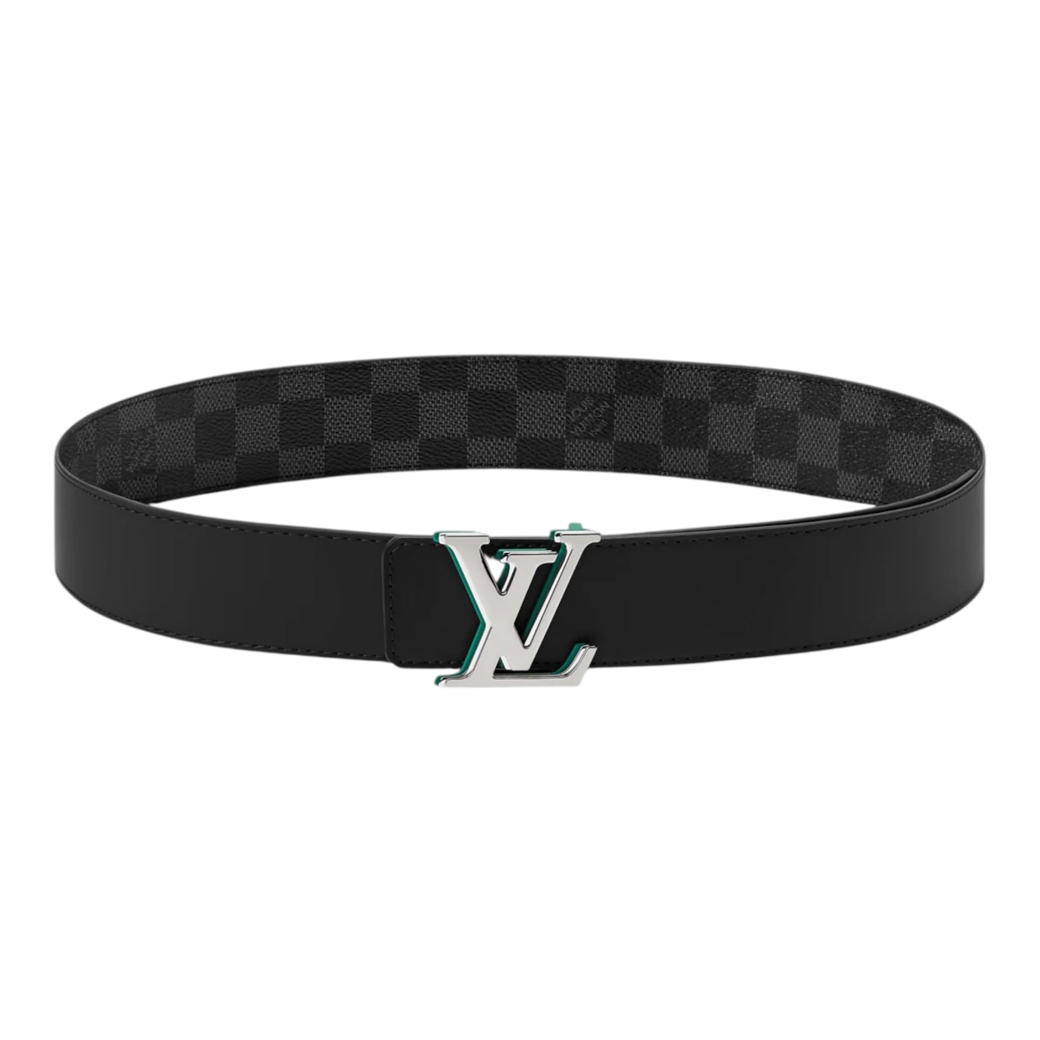 LV Optic Damier Graphite 40mm Reversible Belt