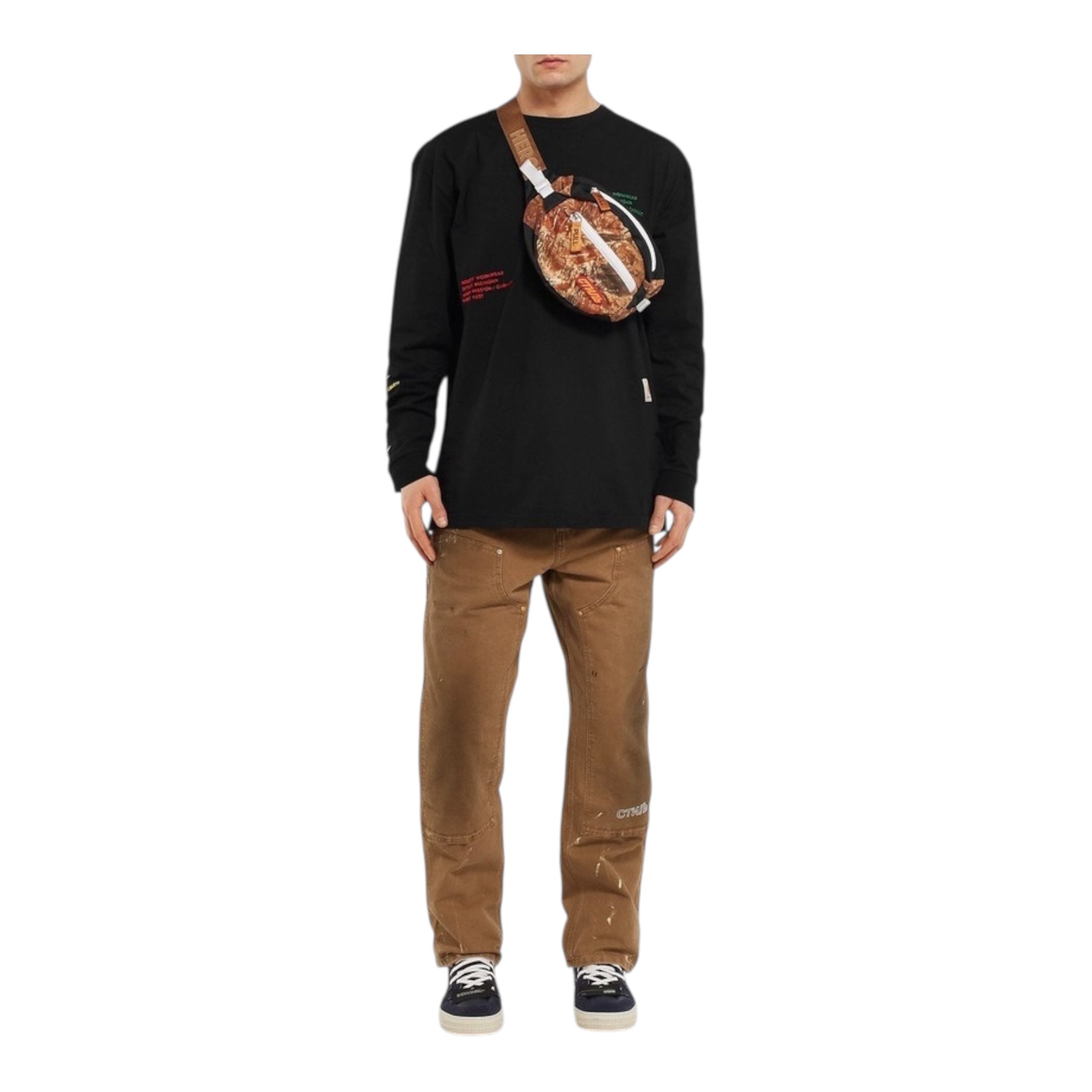 Heron Preston - Printed Nylon Belt Bag - Men - Brown