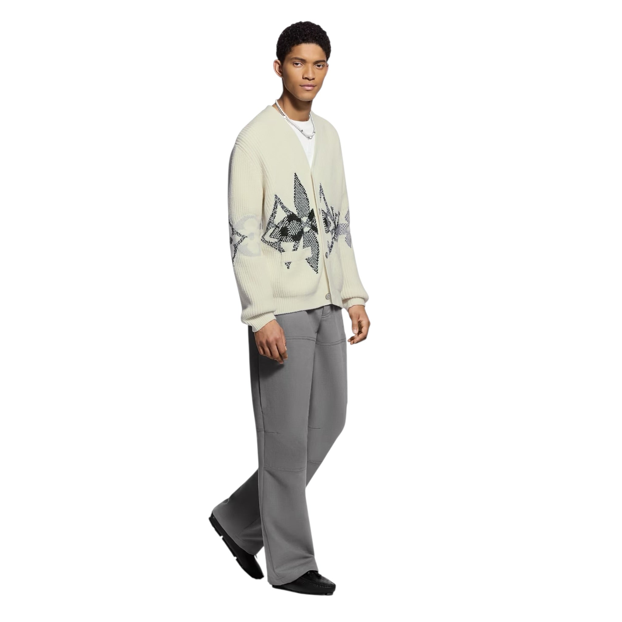 Graphic Knitted Cardigan