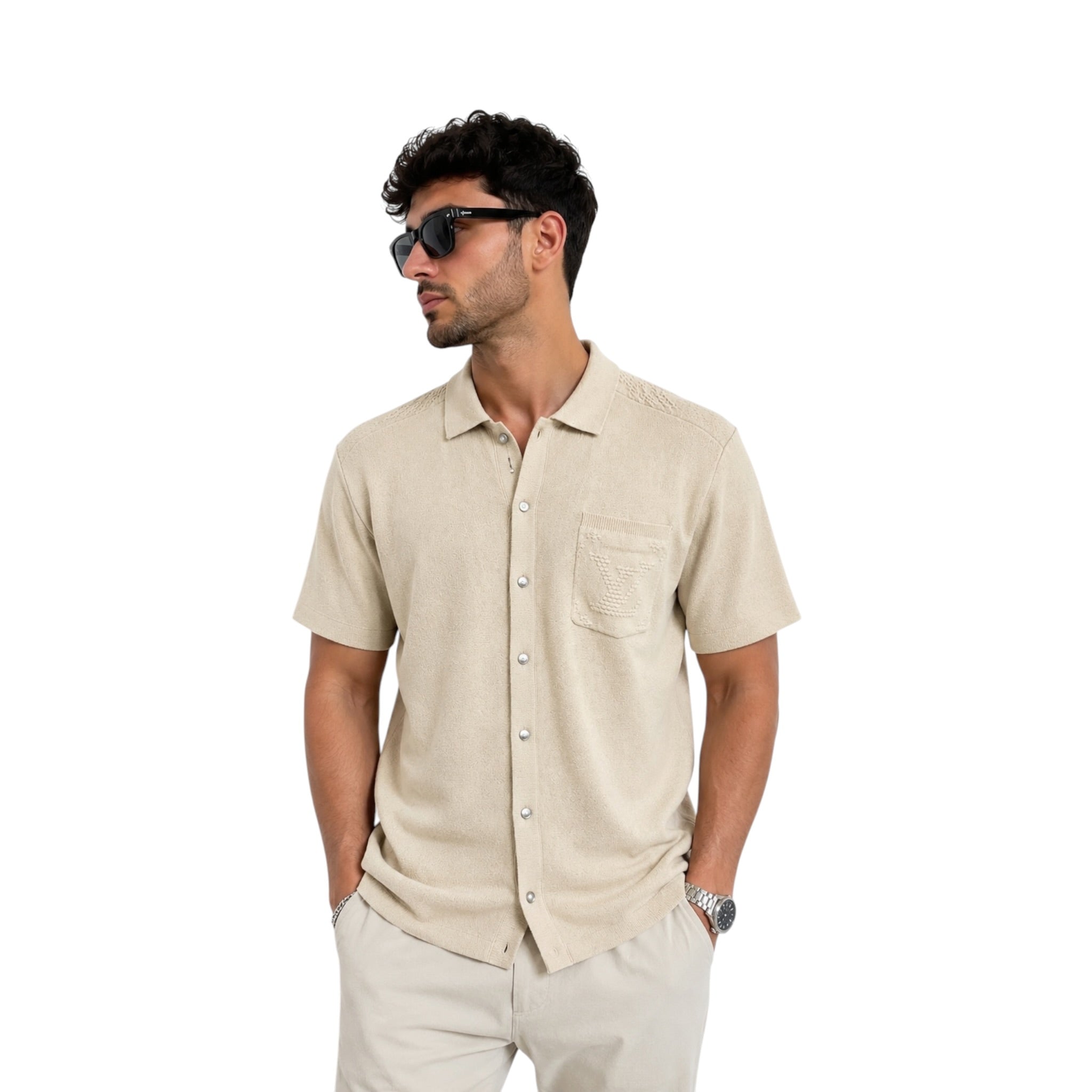 Louis Vuitton Monogram Embossed Short-Sleeved
