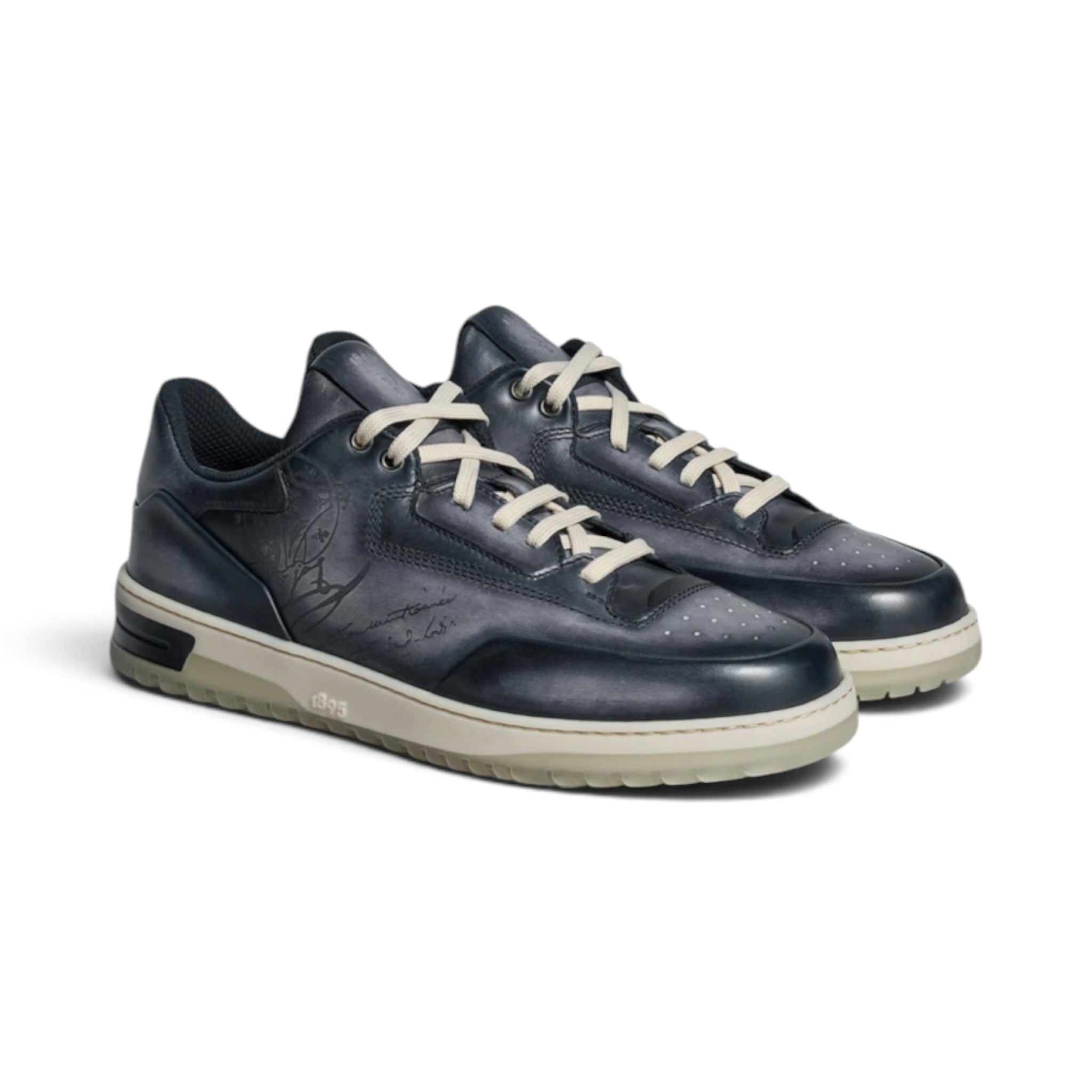 Berluti Playoff Scritto Leather Sneakers