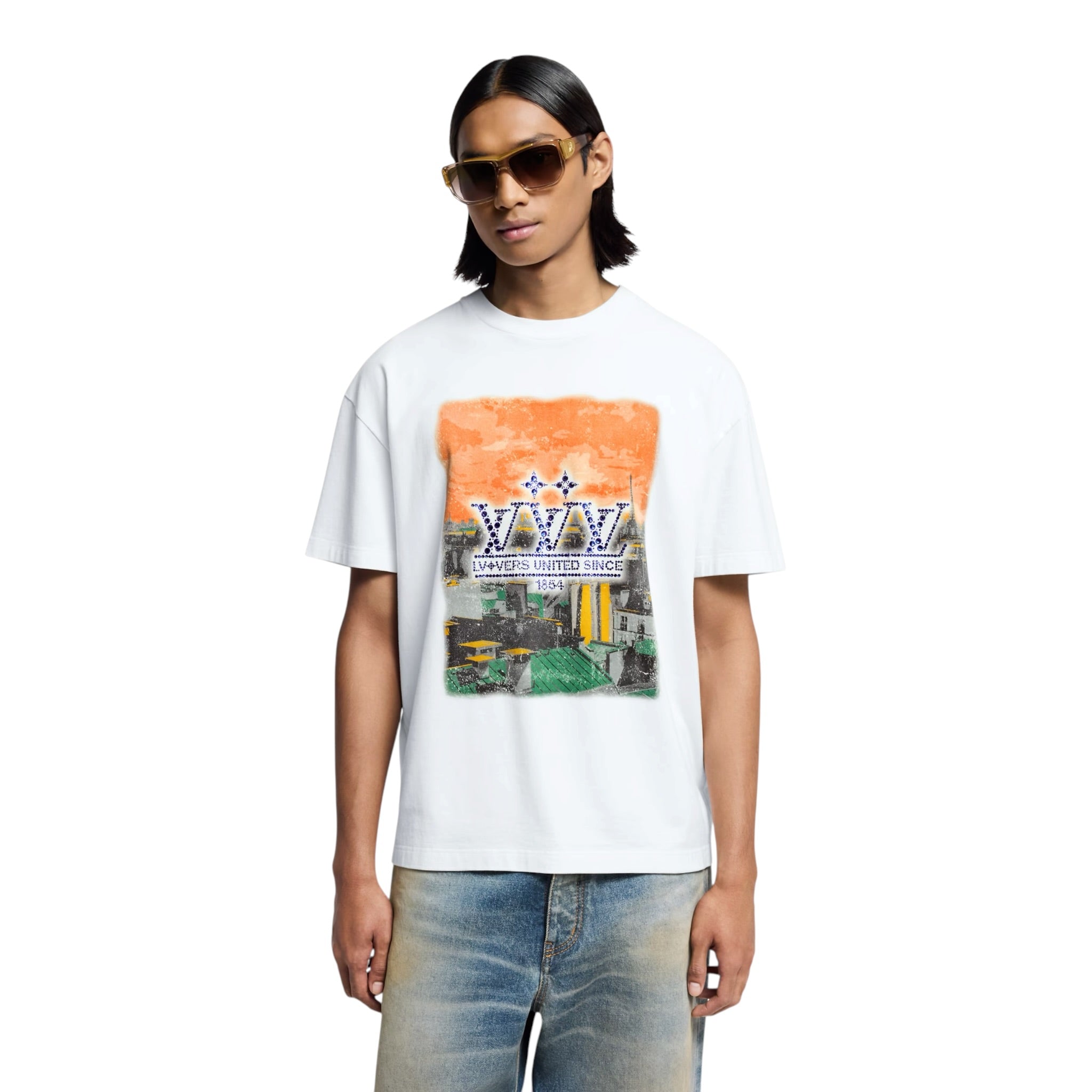 Embellished Graphic Cotton T-Shirt