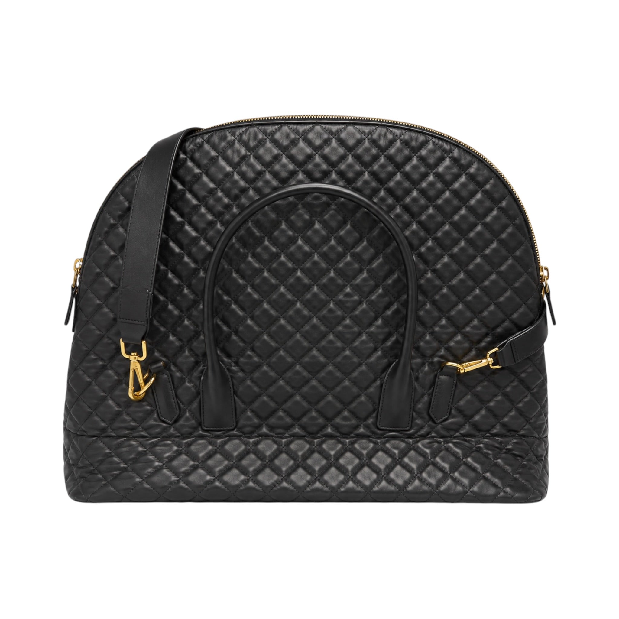 Saint Laurent Calfskin Quilted ES Giant Travel Bag Black