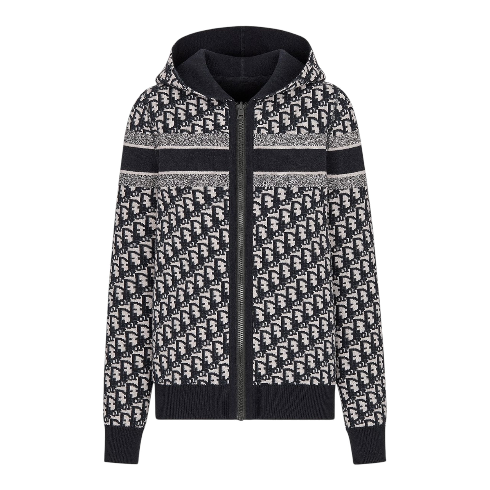 Dior Reversible Zipped Cardigan with Hood
