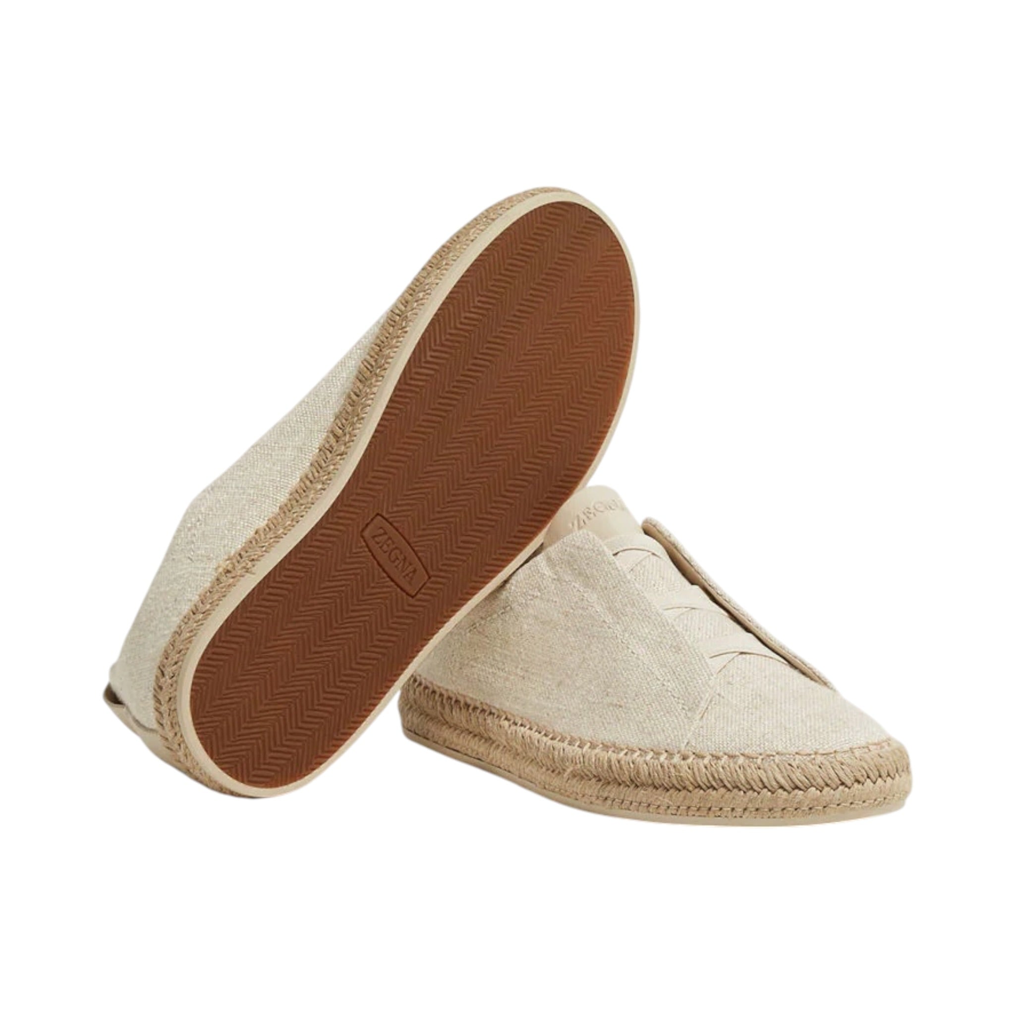 Off White Linen And Leather Triple zegna