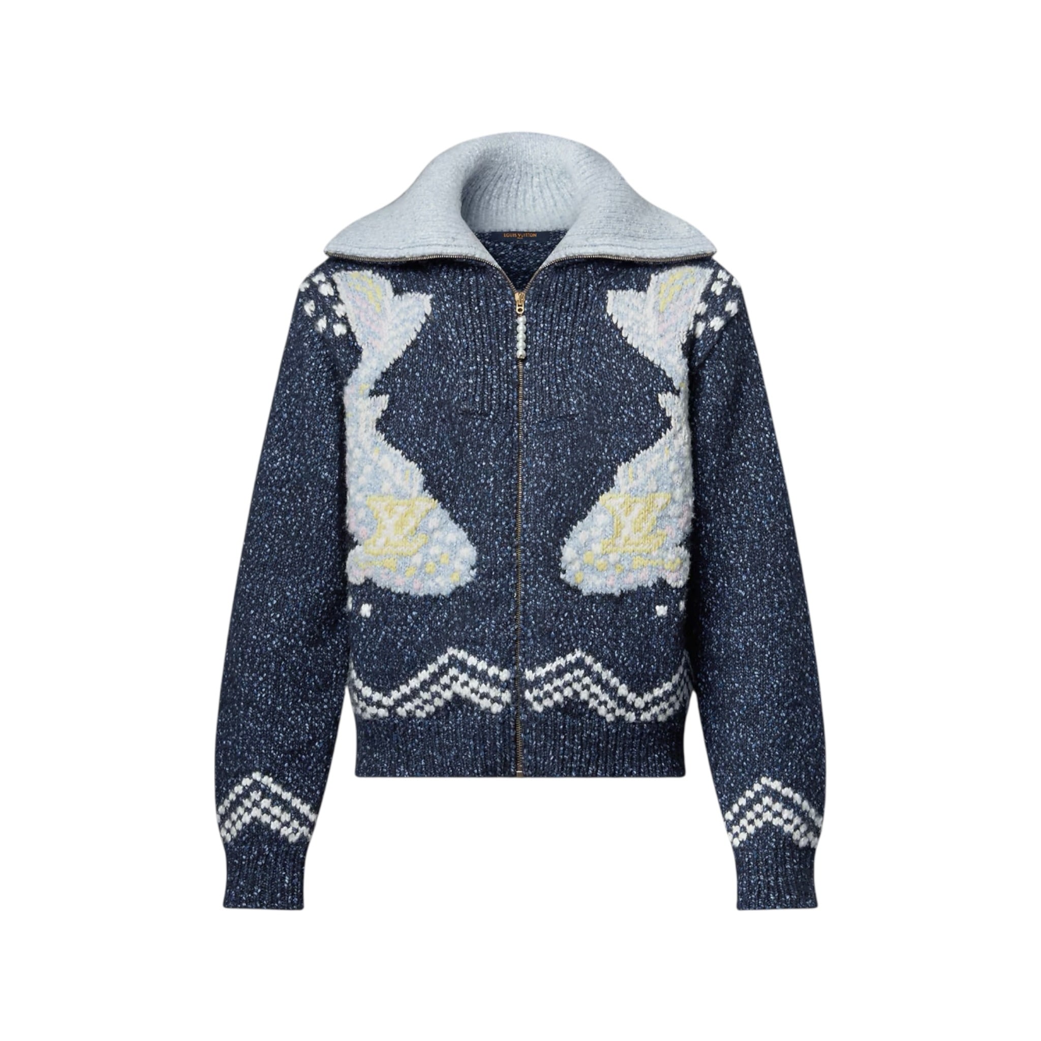 Zippered Knitted Blouson