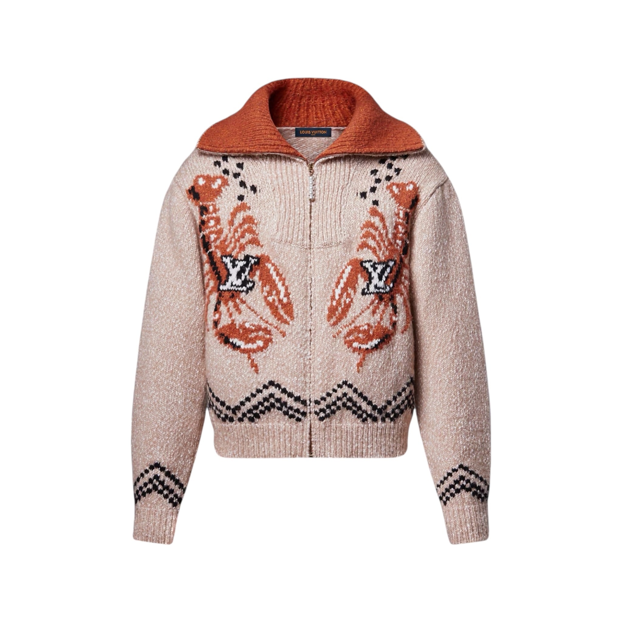 Zippered Knitted Blouson