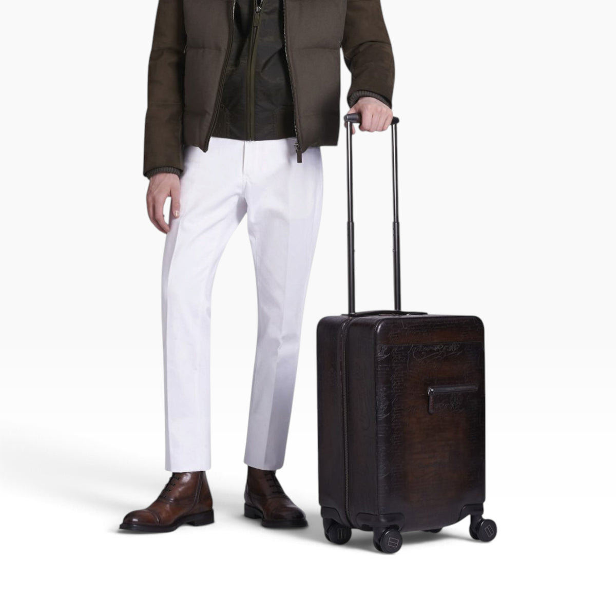 Berluti - Formula 1004 Scritto Leather Rolling Suitcase