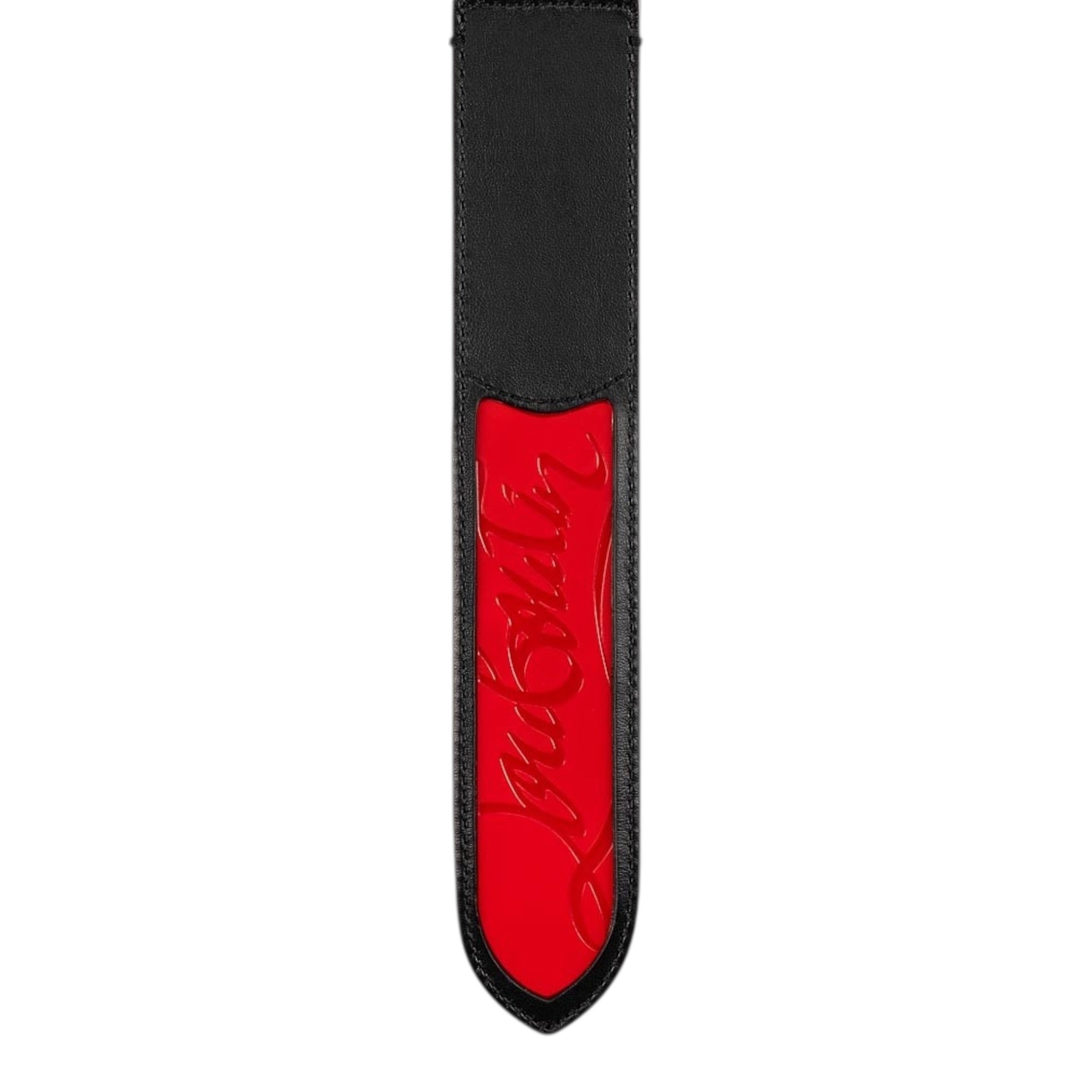 Loubi Belt - Calf leather and spikes - Black